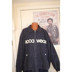 Rocawear Corduroy Jacket Mens 5XL Vintage Y2K Hip Hop Embroidered Logo Oversized
